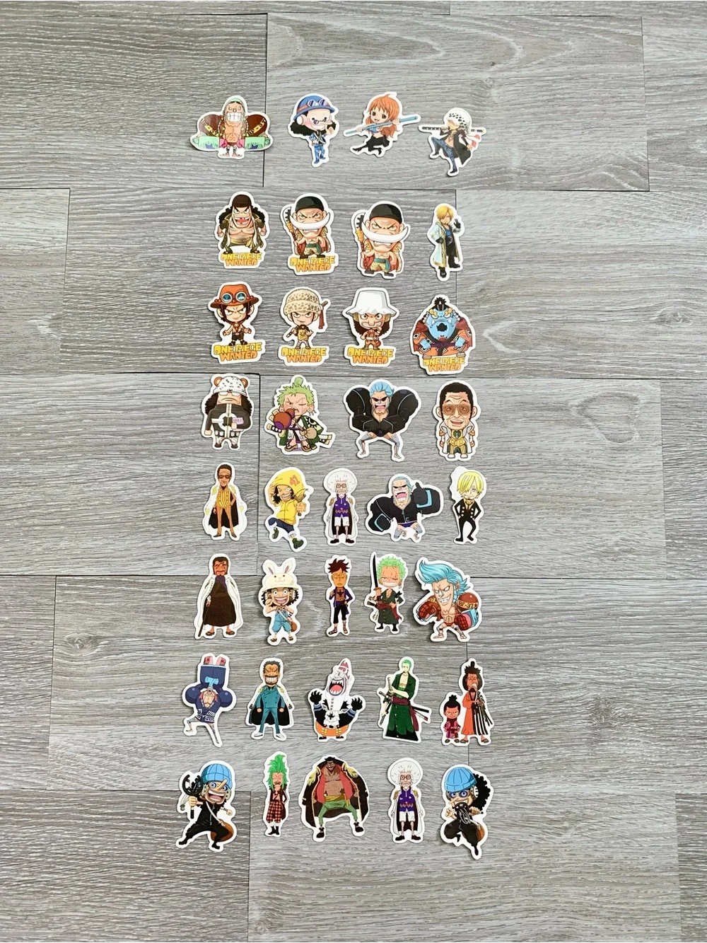 36 Pieces One Piece Ace Franky Usopp Nami Law Jinbe Zoro Sanji Anime Stickers